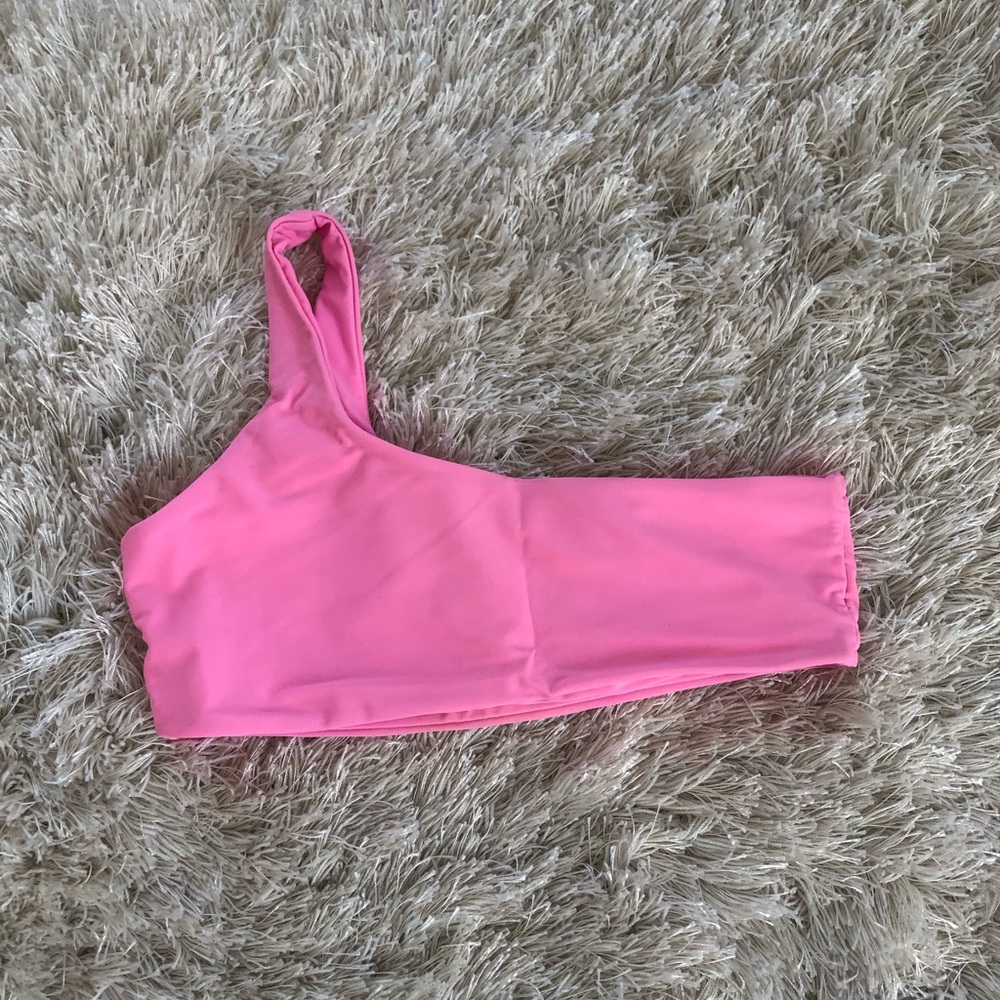 Bright Pink Off The Shoulder Swimsuit